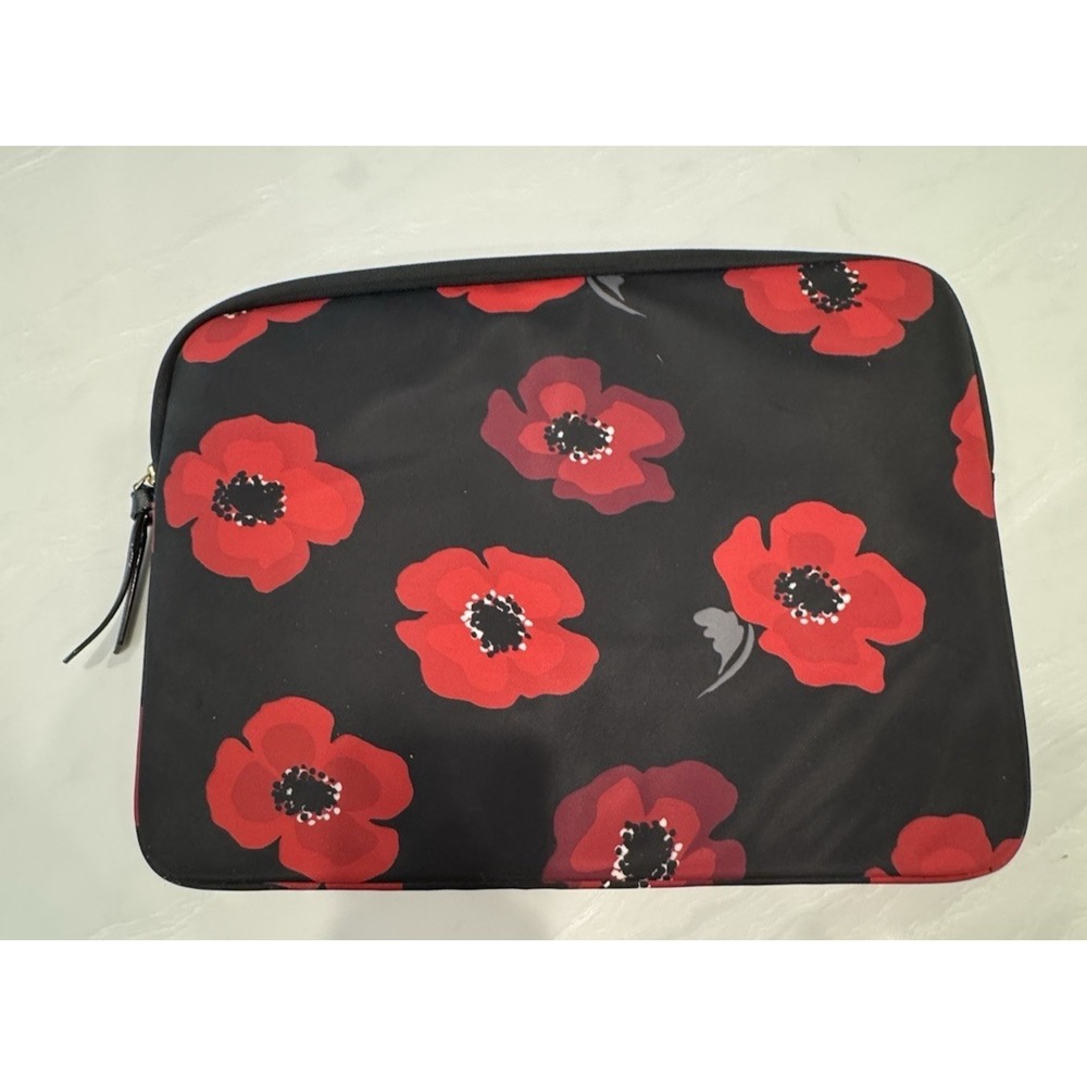 Kate Spade 10x14 red & black laptop case - Picture 3 of 9